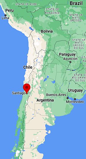 Santiago, ubicación en el mapa