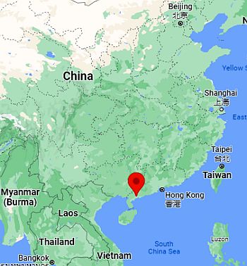 Maoming, ubicación en el mapa