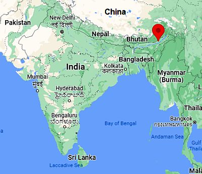 North Lakhimpur, ubicación en el mapa