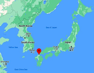 Kitakyushu, ubicación en el mapa