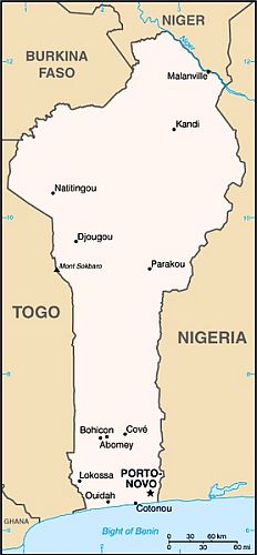 Mapa - Benín