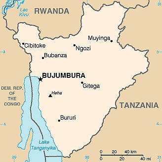 Mapa - Burundi