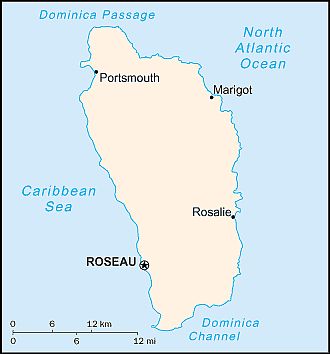 Mapa - Dominica