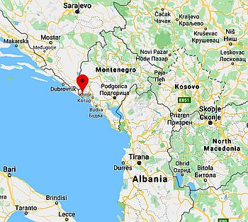 Herceg Novi, ubicación en el mapa