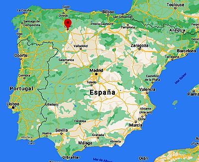 Leon España, ubicación en el mapa