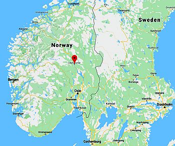 Lillehammer, ubicación en el mapa