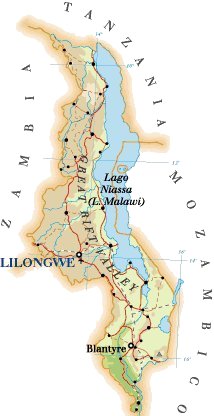 Mapa - Malaui