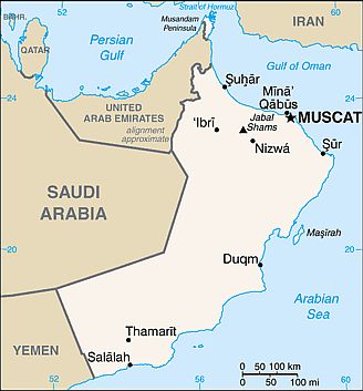 Mapa - Oman