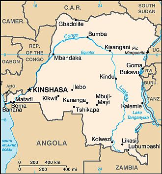 Mapa - República Democrática Congo