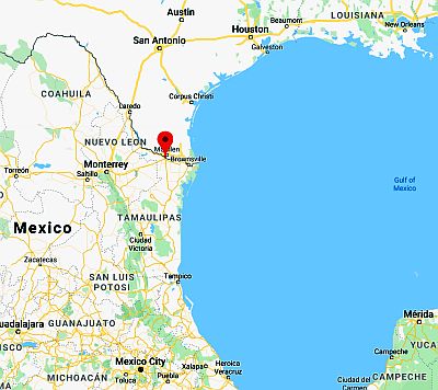 Reynosa, ubicación en el mapa