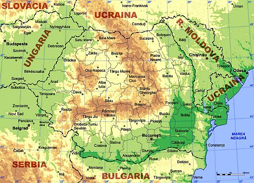 Mapa - Rumania