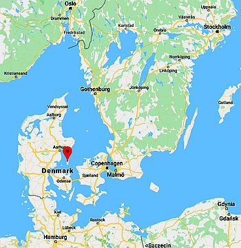 Samsø, ubicación en el mapa