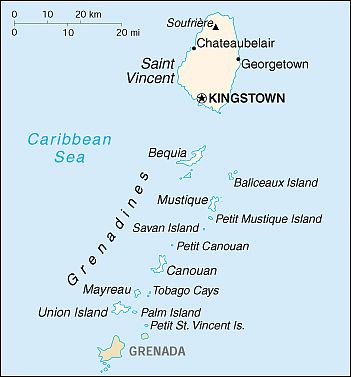 Mapa - San Vicente Y Granadinas