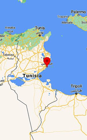 Sfax, ubicación en el mapa