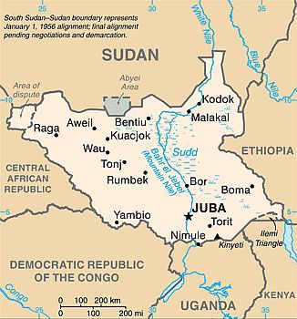 Mapa - Sudán Del Sur