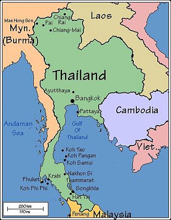 Mapa - Tailandia