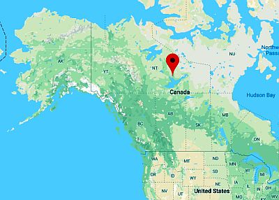 Yellowknife, ubicación en el mapa