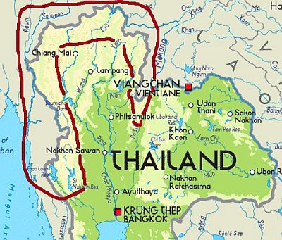 Tailandia - Áreas montañosas