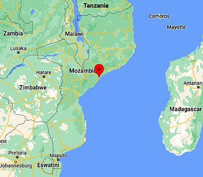 Quelimane, ubicación en el mapa