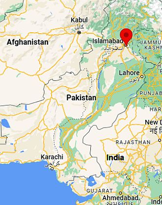 Islamabad, ubicación en el mapa
