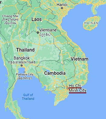 Ho Chi Minh, ubicación en el mapa