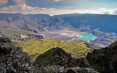 La caldera del volcán Tambora