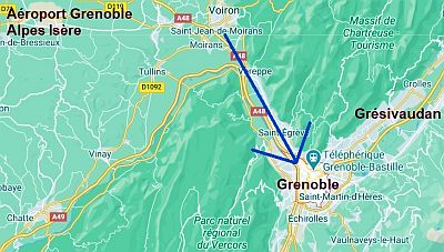 Grenoble, mapa