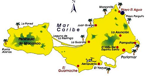 Mapa de l'Isla Margarita