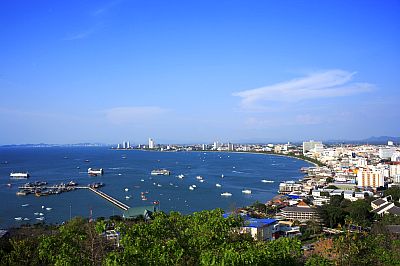 Pattaya, panorama de la costa