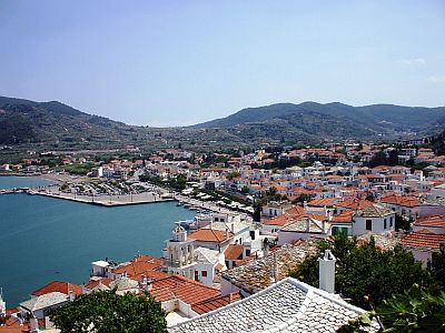 Skopelos, ciudad