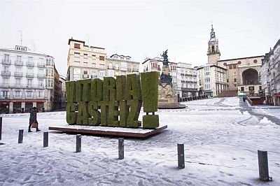 Vitoria-Gasteiz bajo la nieve