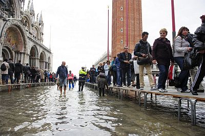 Agua alta en Venecia