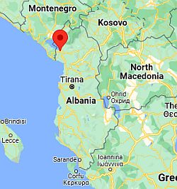 Shkoder, ubicación en el mapa