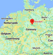 Brocken, ubicación en el mapa