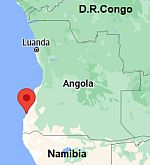 Namibe, ubicación en el mapa