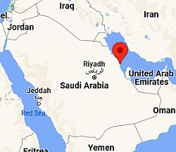Dammam, ubicación en el mapa