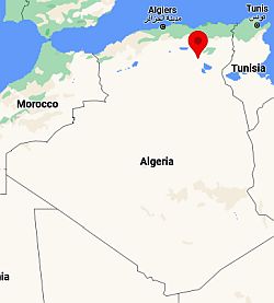 Biskra, ubicación en el mapa