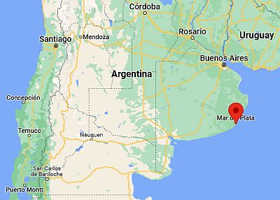 Mar Del Plata, ubicación en el mapa