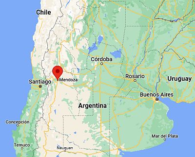 Mendoza, ubicación en el mapa