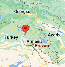 Gyumri, ubicación en el mapa