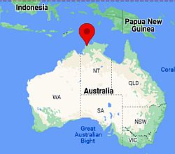 Darwin, ubicación en el mapa