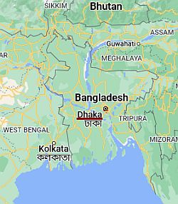 Daca, ubicación en el mapa