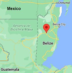 Belmopan, ubicación en el mapa