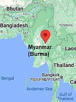 Taunggyi, ubicación en el mapa