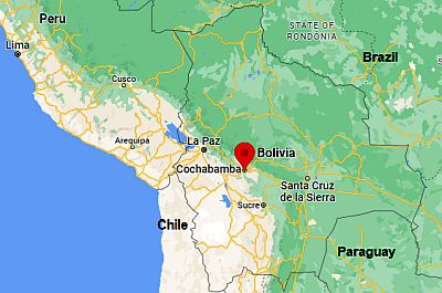 Cochabamba, ubicación en el mapa