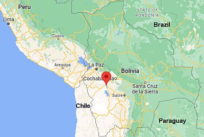 Oruro, ubicación en el mapa