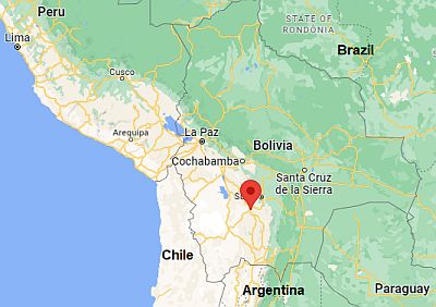 Potosí, ubicación en el mapa
