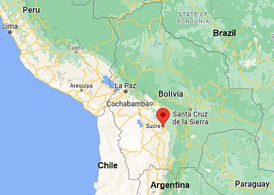 Sucre, ubicación en el mapa