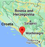 Neum, ubicación en el mapa