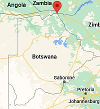 Kasane, ubicación en el mapa